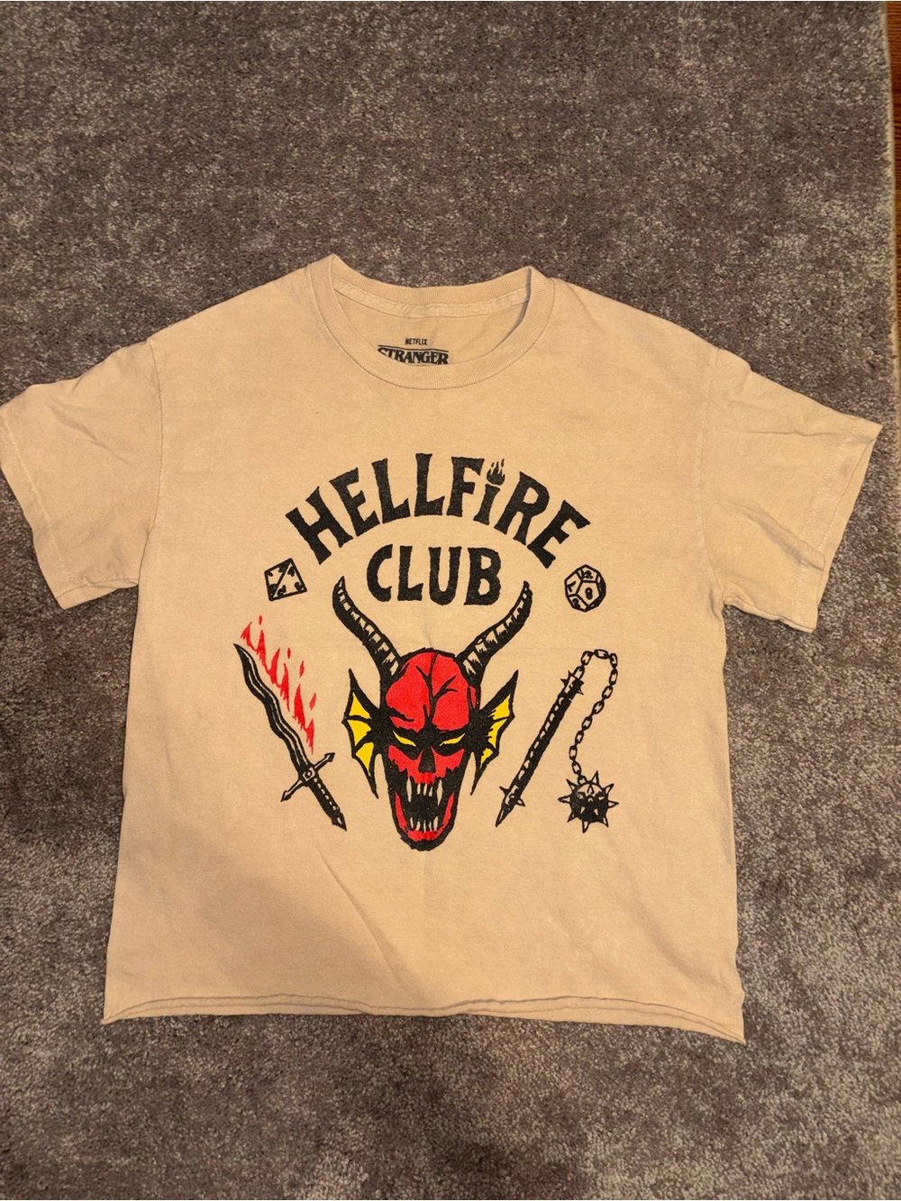 Hellfire Club Graphic Tee - Beige